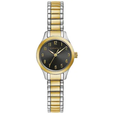 Caravelle Dress 28mm Women's Fashion Watch - Silver/Gold/Black