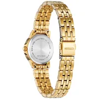 Citizen Quartz Watch 27mm Women's Watch - Gold-Tone Case, Bracelet & Black Dial