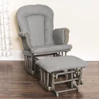 Ensemble avec fauteuils coulissants et pouf Cozy de Forever Eclectic - Gris chic