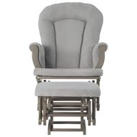 Forever Eclectic Cozy Gliders and Ottoman Set - Dapper Grey