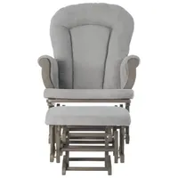Ensemble avec fauteuils coulissants et pouf Cozy de Forever Eclectic - Gris chic