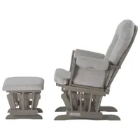 Ensemble avec fauteuils coulissants et pouf Cozy de Forever Eclectic - Gris chic