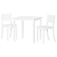 Forever Eclectic Café 3-Piece Kids Table & Chair Set - Matte White