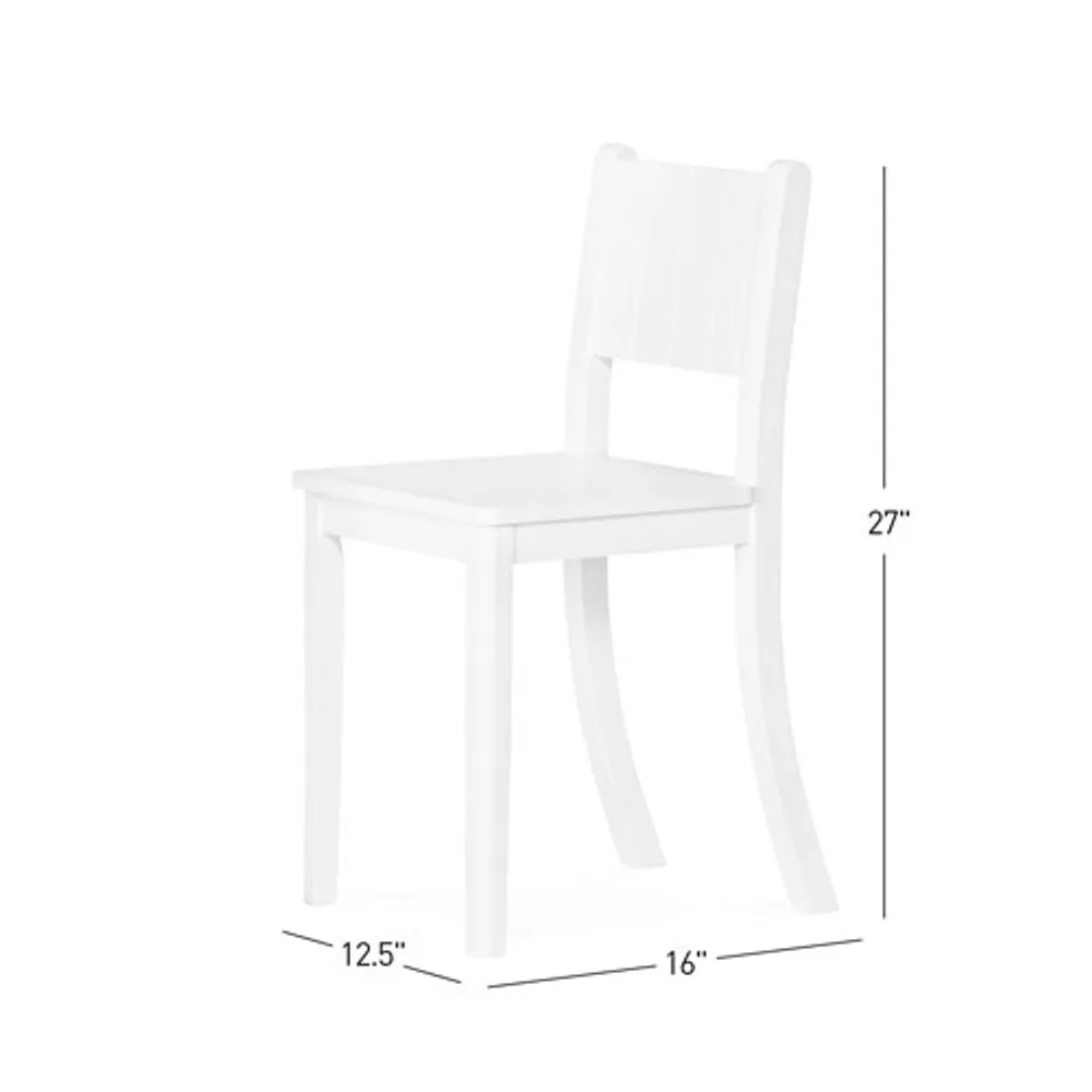 Forever Eclectic Café 3-Piece Kids Table & Chair Set - Matte White