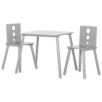 Forever Eclectic Cirque 3-Piece Kids Table & Chair Set - Cool Grey