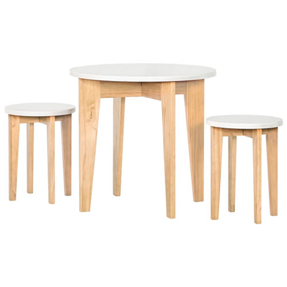 Forever Eclectic Geo 3-Piece Kids Table & Stool Set