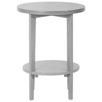 Forever Eclectic Halo Traditional Round Side Table - Cool Grey