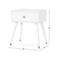 Forever Eclectic Mod Modern 1-Drawer Kids Nightstand