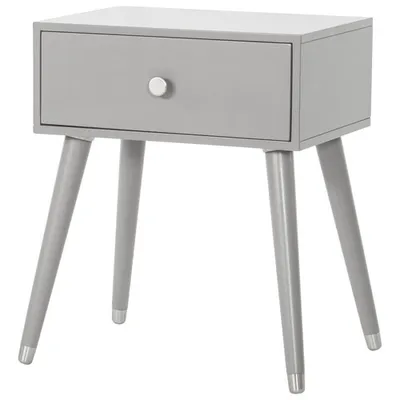 Forever Eclectic Mod Modern 1-Drawer Kids Nightstand - Cool Grey