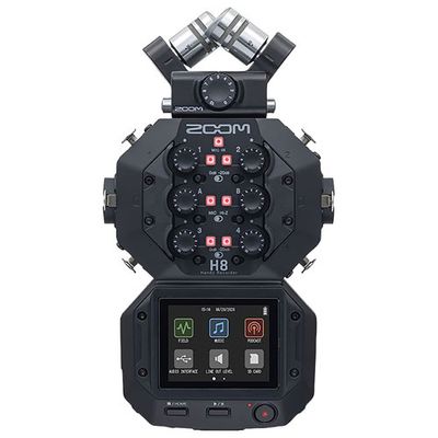 Zoom H8 Handy 12-Track Digital Recorder - Black