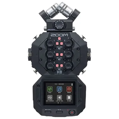 Zoom H8 Handy 12-Track Digital Recorder - Black