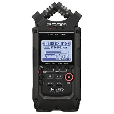 Zoom H4n Pro Handy 4-Track Digital Recorder - Black