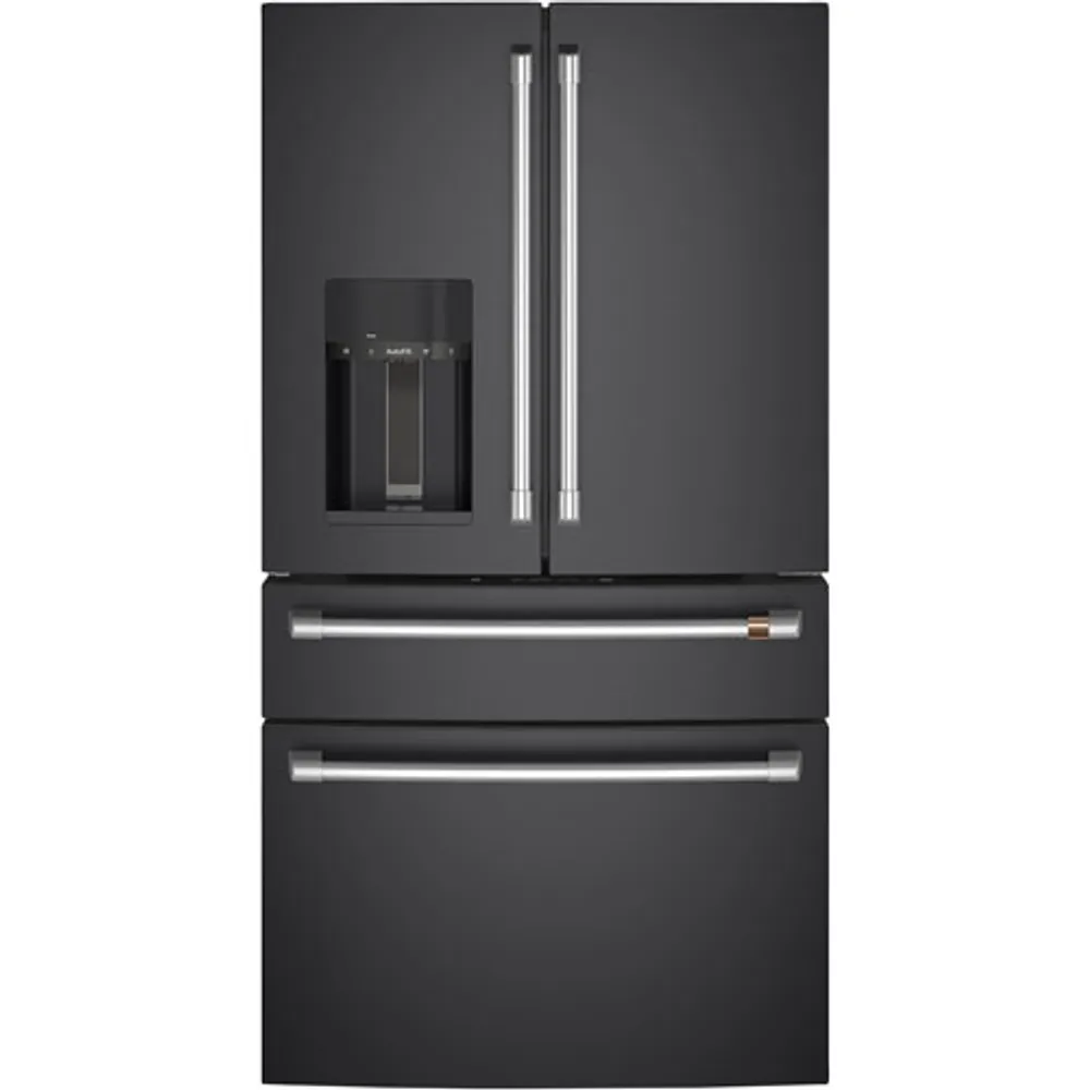 Café 36" 27.8 Cu. Ft. French Door Refrigerator w/ Water & Ice Dispenser (CVE28DP3ND1) - Matte Black