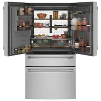 Café 36" 27.8 Cu. Ft. French Door Refrigerator w/ Water & Ice Dispenser (CVE28DP2NS1) - Stainless Steel