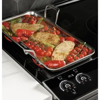 GE Profile 30" 5.3 Cu. Ft. True Convection Slide-In Electric Air Fry Range (PSS93YPFS) - Stainless