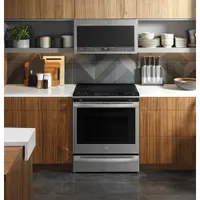 GE Profile 30" 5.3 Cu. Ft. True Convection Slide-In Electric Air Fry Range (PSS93YPFS) - Stainless