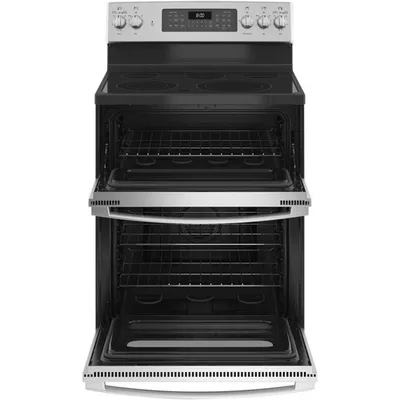 GE 30" 6.6 Cu. Ft. Double Oven 5-Element Freestanding Electric Range (JBS86SPSS) - Stainless