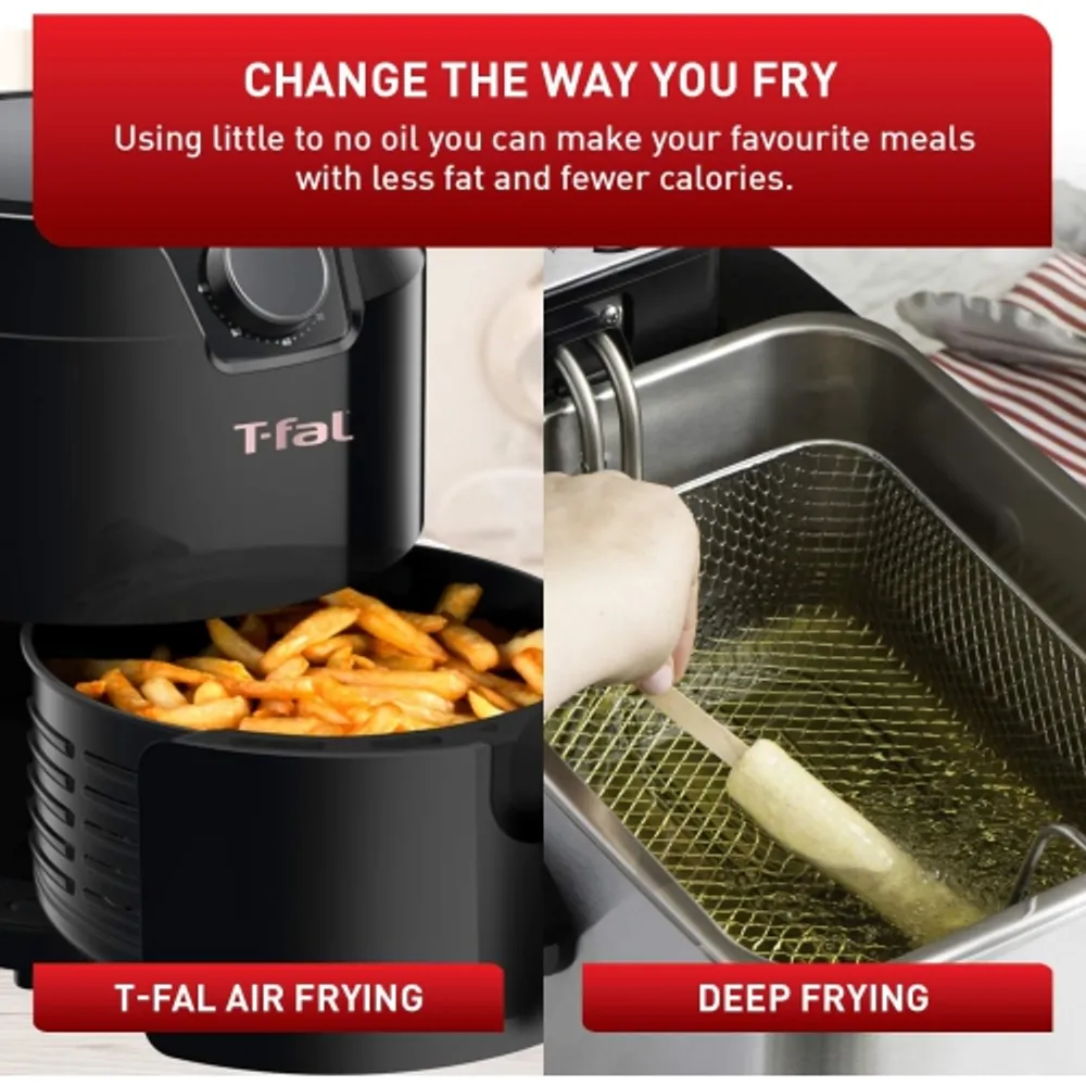  T-fal Actifry Air Fryer, Friteuse, FZ760850 Genius Intelligent  Healthy Air fryer, 1.2 kg, low fat recipes, oil less fryer, BLACK: Home &  Kitchen