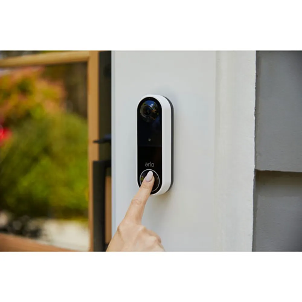 Arlo Essential Wire-Free Wi-Fi Video Doorbell - White