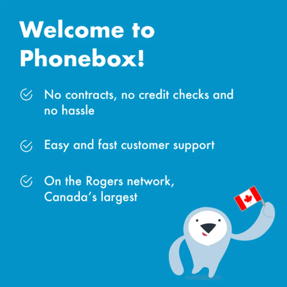 Phonebox Canadian Prepaid SIM Card - Unlimited Talk, Text, and 10GB of LTE Data