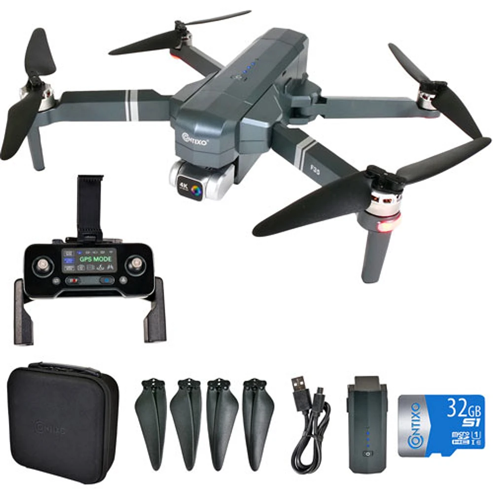 Contixo F35 Quadcopter Drone with Camera & Controller - Ready-to-Fly - Grey - Only at Best Buy