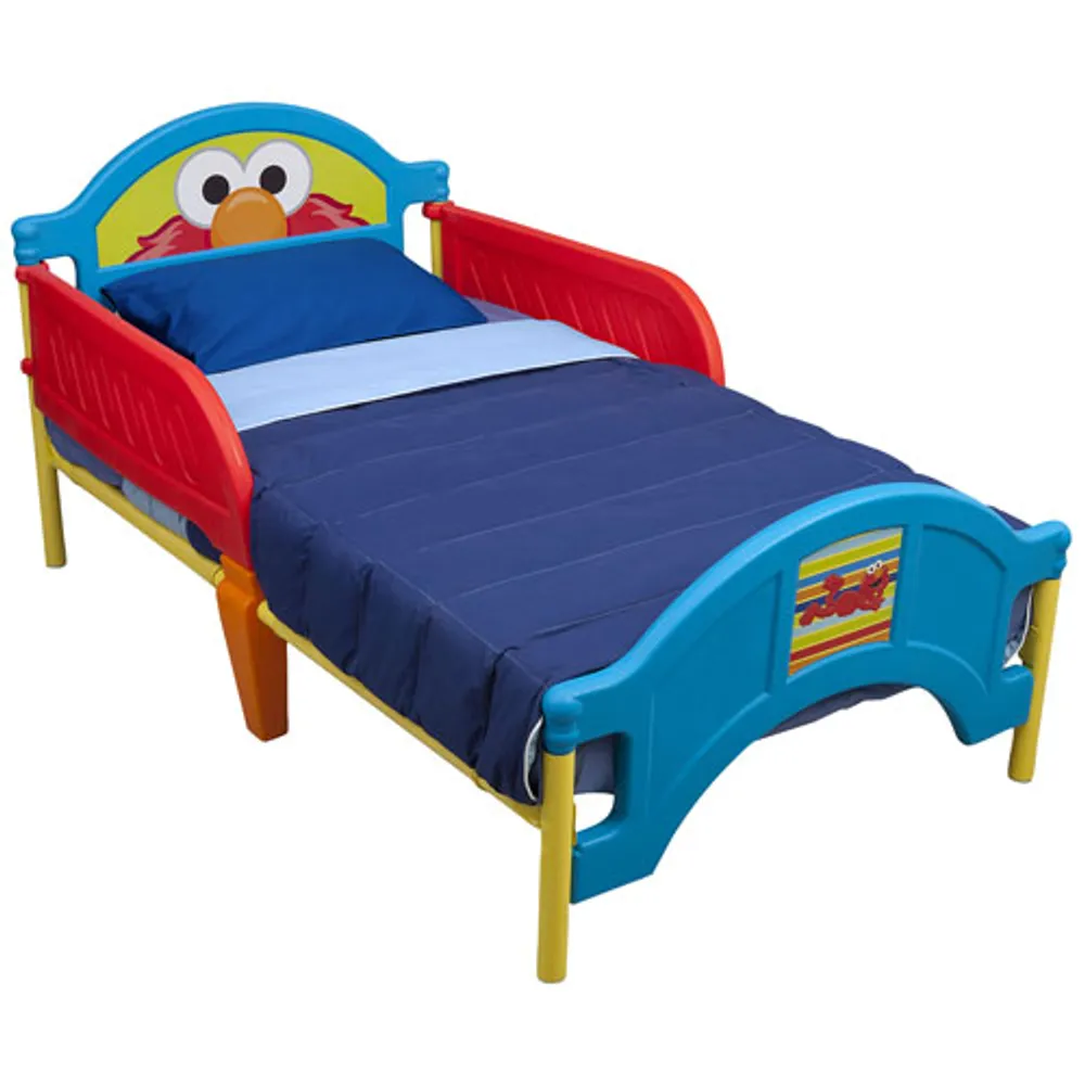 Lit Sesame Street pour tout-petit de Delta Children - Bleu/Rouge