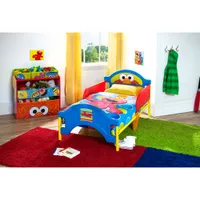 Lit Sesame Street pour tout-petit de Delta Children - Bleu/Rouge