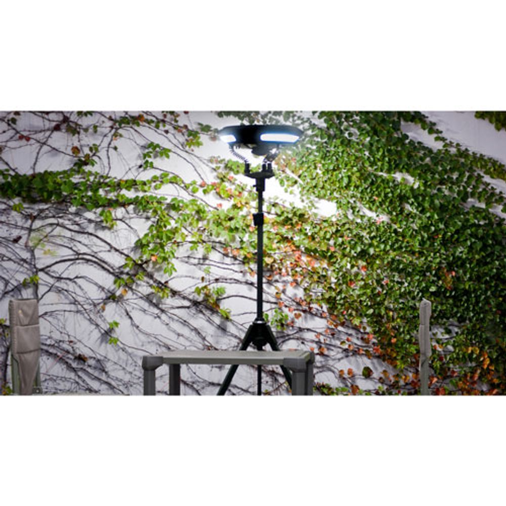 Tru De-Light Singing Solar Outdoor Light with Tripod & Bluetooth Speaker - 1000 Lumens - Green