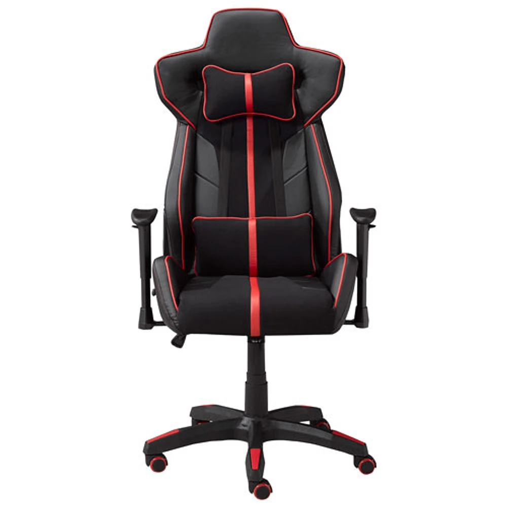 Fauteuil jeu ergonomique en similicuir avec pivotement et inclinaison Milo de Brassex