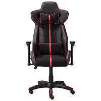 Fauteuil jeu ergonomique en similicuir avec pivotement et inclinaison Milo de Brassex