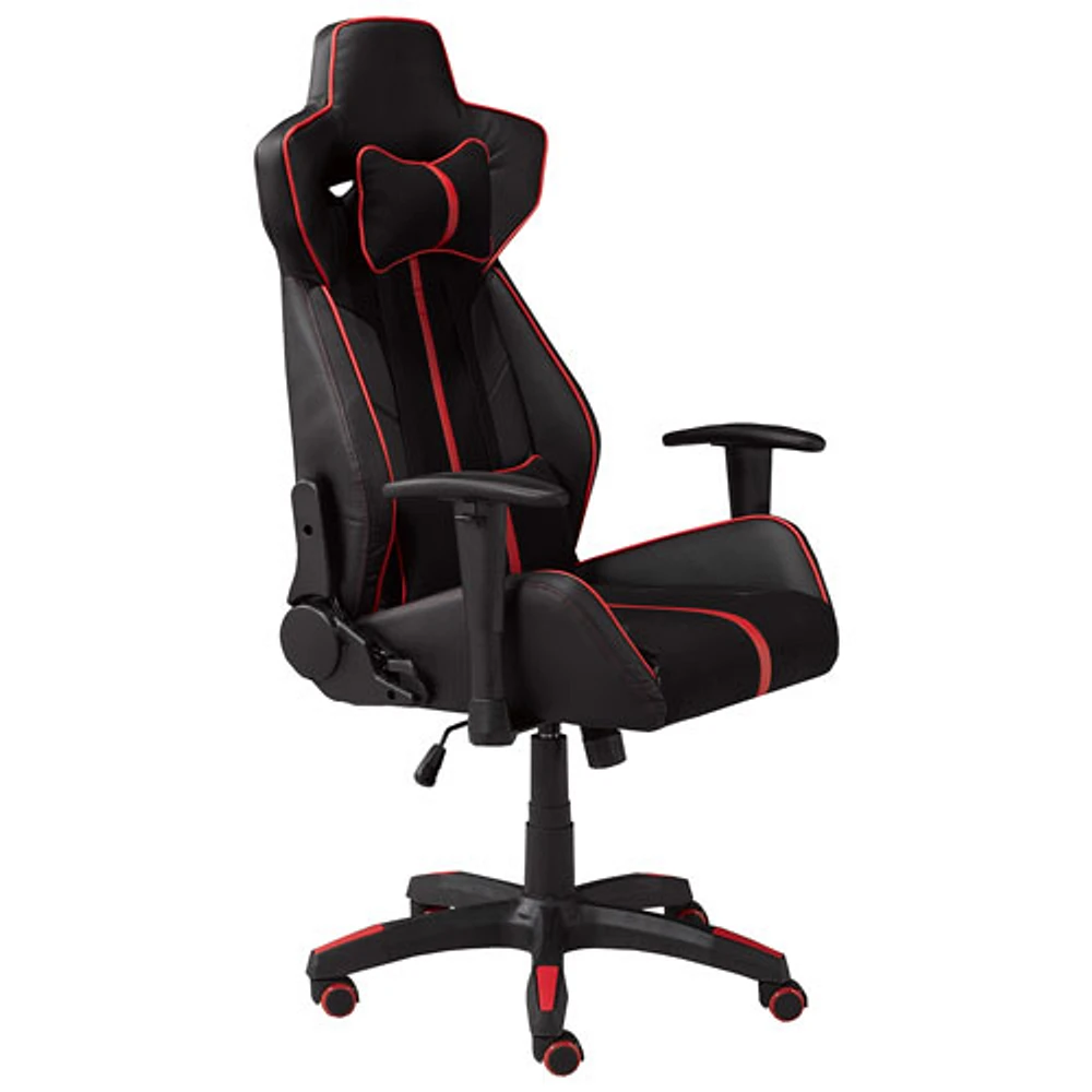 Fauteuil jeu ergonomique en similicuir avec pivotement et inclinaison Milo de Brassex