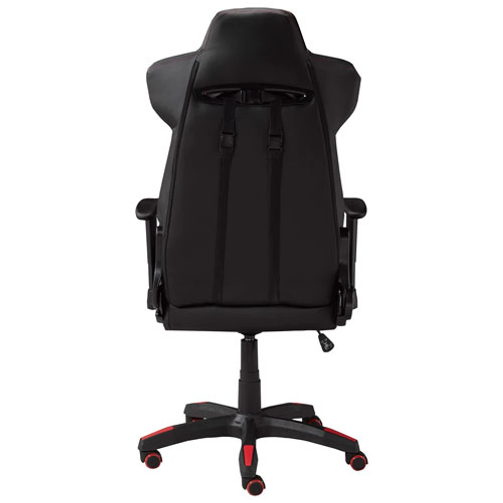 Fauteuil jeu ergonomique en similicuir avec pivotement et inclinaison Milo de Brassex