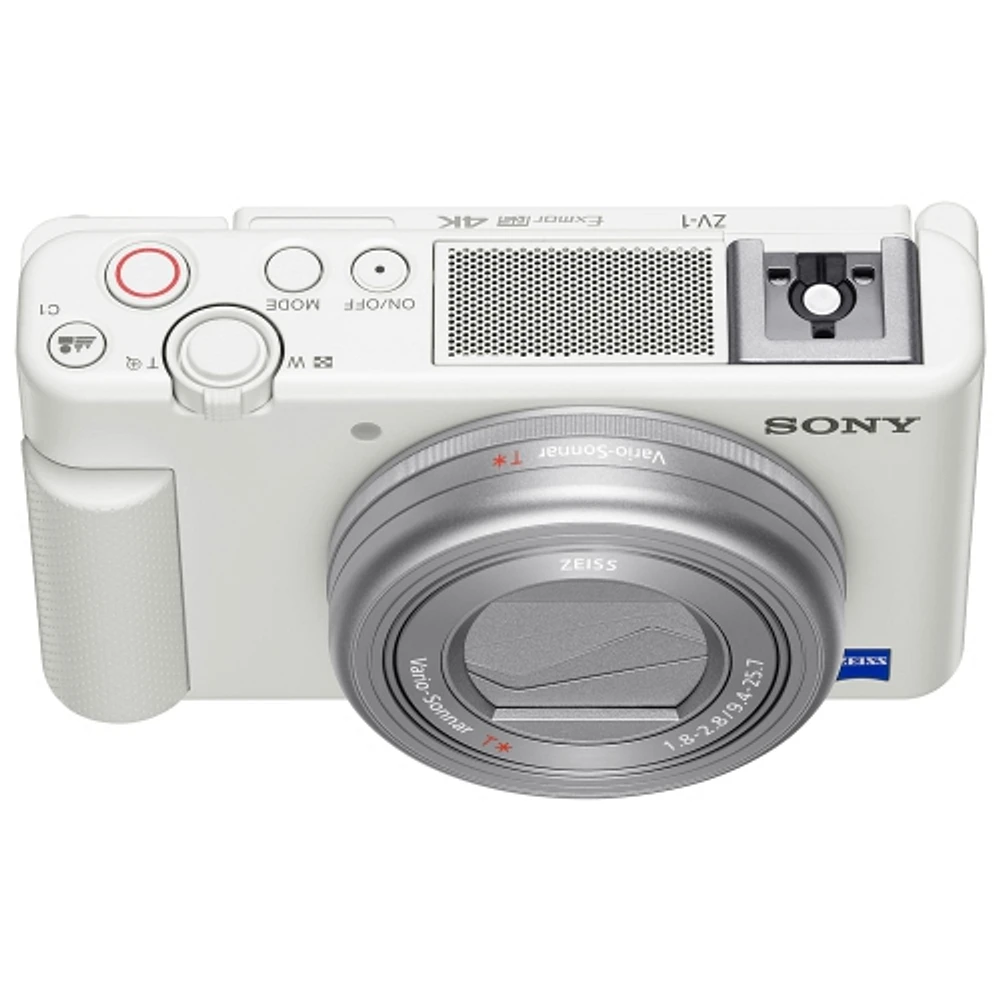 Sony Cyber-shot ZV-1 Content Creator Vlogger 20.1MP 2.9x Optical Zoom Digital Camera - White