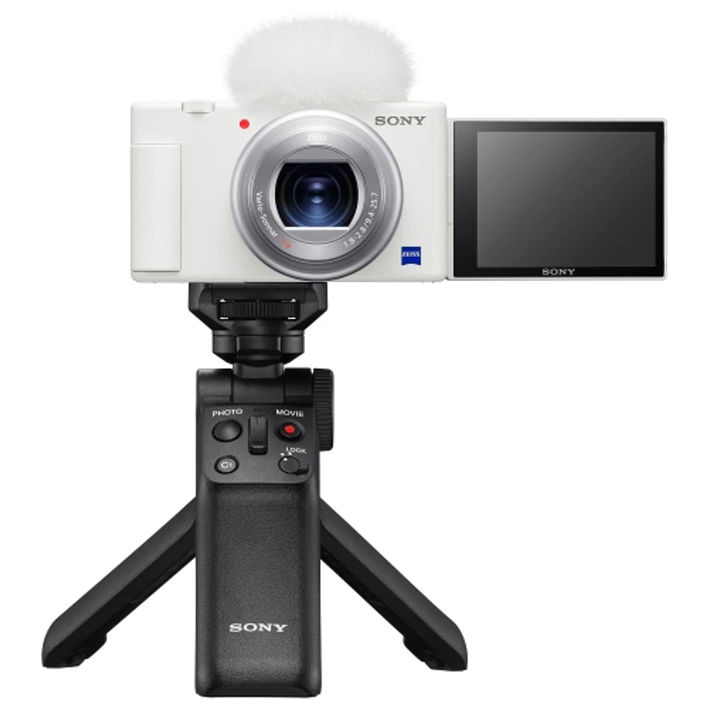 Sony Cyber-shot ZV-1 Content Creator Vlogger 20.1MP 2.9x Optical Zoom Digital Camera - White