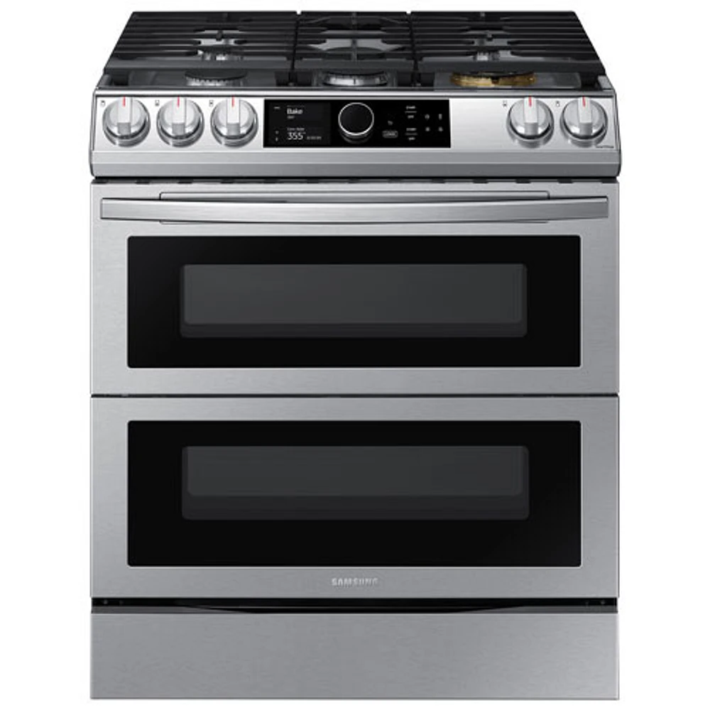 Cuisinière biénergie encastrable double friture air 30 po Samsung (NY63T8751SS/AC) Inox-BO-Parfait