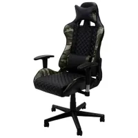 Brassex Atticus Ergonomic High-Back Faux Leather Gaming Chair - Black/Grey Camo