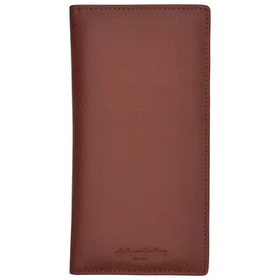 Club Rochelier RFID Genuine Leather Checkbook Wallet - Brown