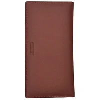 Club Rochelier RFID Genuine Leather Checkbook Wallet - Brown