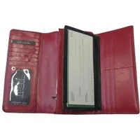 Club Rochelier Genuine Leather Wallet with Checkbook Holder