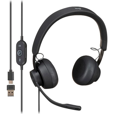 Logitech Zone USB Headset (981-000876) - Black