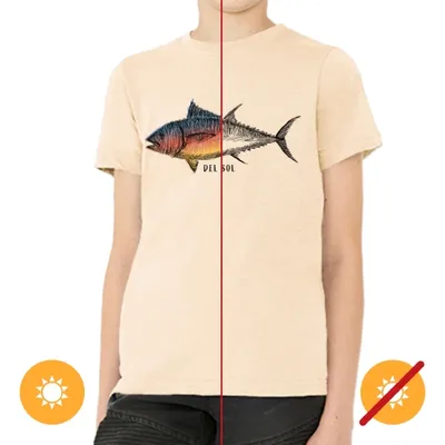 Men Crew Tee - Big Fish - Beige by DelSol for Men - 1 Pc T-Shirt (YM)