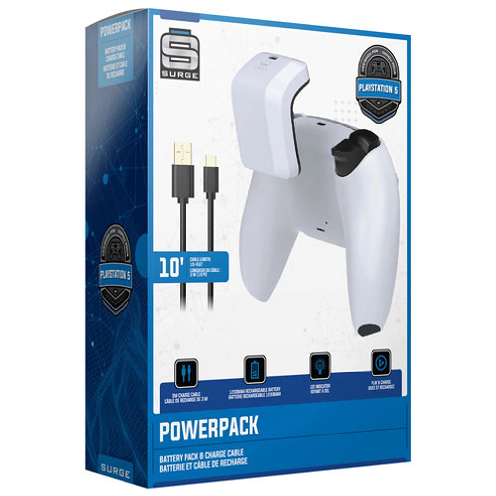 Ensemble Powerpack avec batterie et câble de chargement de Surge pour PS5