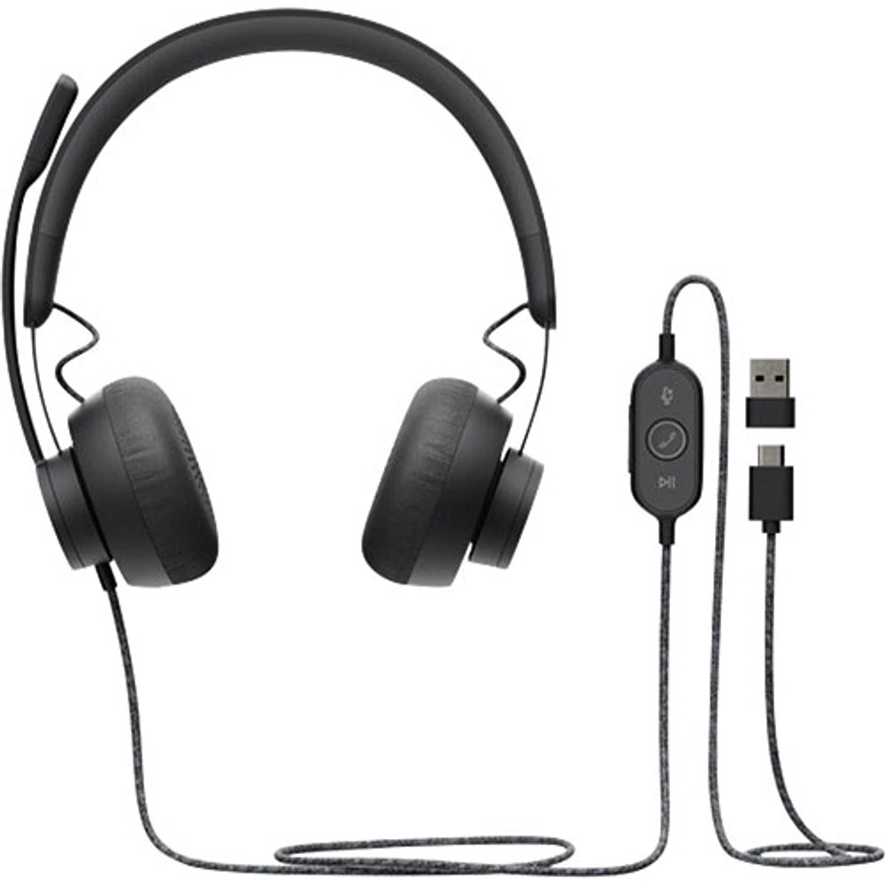 Logitech Zone USB Headset (981-000871) - Black