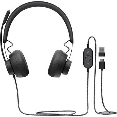 Casque d'écoute USB Zone de Logitech (981-000871) - Noir