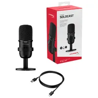 Microphone à condensateur USB pour le jeu SoloCast de HyperX - Noir