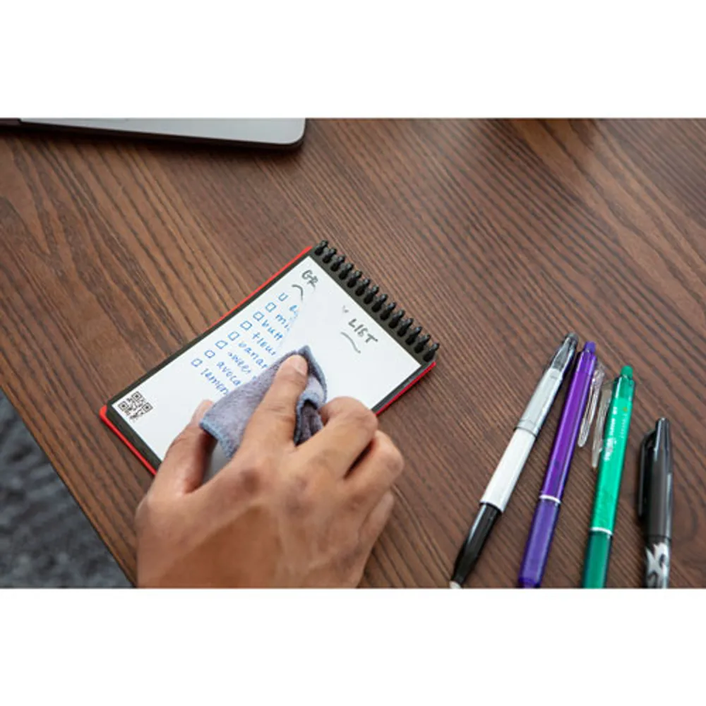 Rocketbook Mini Smart Reusable Notepad with Pen - Dot Grid - Infinity Black