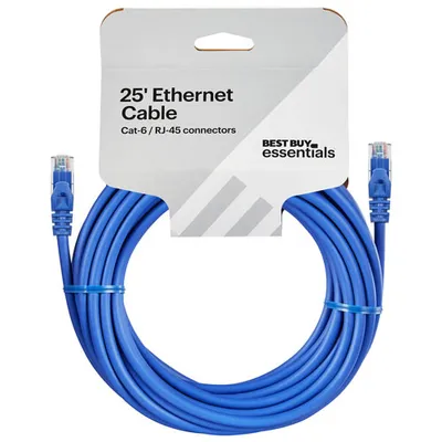 Best Buy Essentials 7.63m (25ft.) Cat6 Ethernet Cable (BE-PEC6ST25-C)