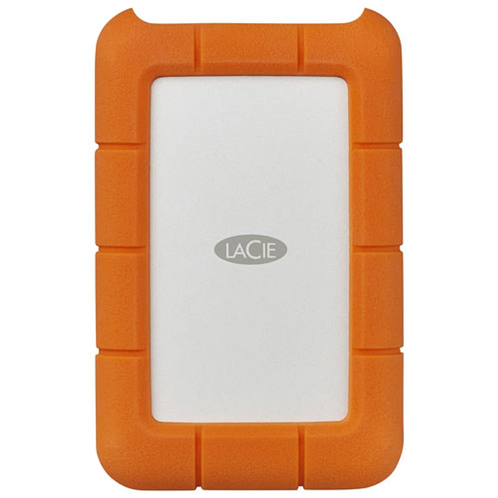 Disque dur externe portatif USB-C de 5 To Rugged de La Cie pour PC/Mac (STFR5000800) - Orange