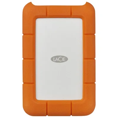 LaCie Rugged 5TB USB-C Portable External Hard Drive for PC/Mac (STFR5000800) - Orange