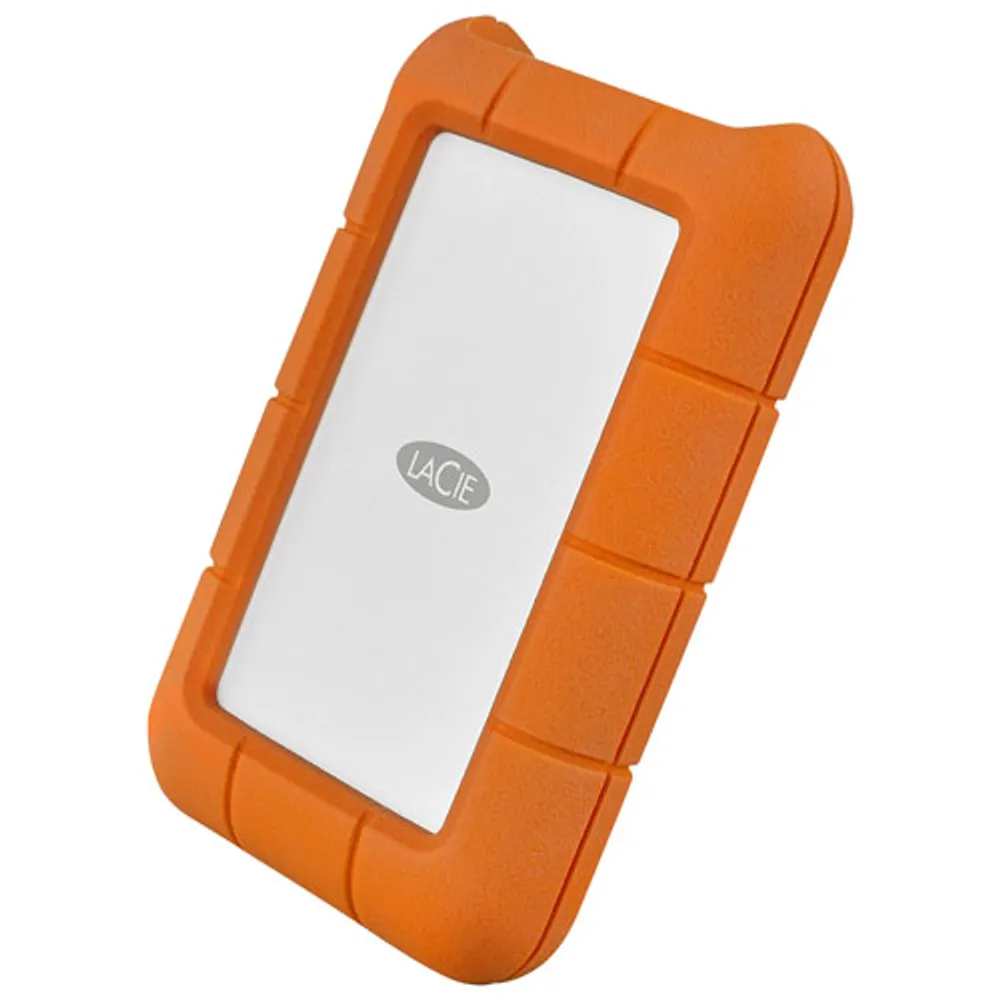 Disque dur externe portatif USB-C de 5 To Rugged de La Cie pour PC/Mac (STFR5000800) - Orange